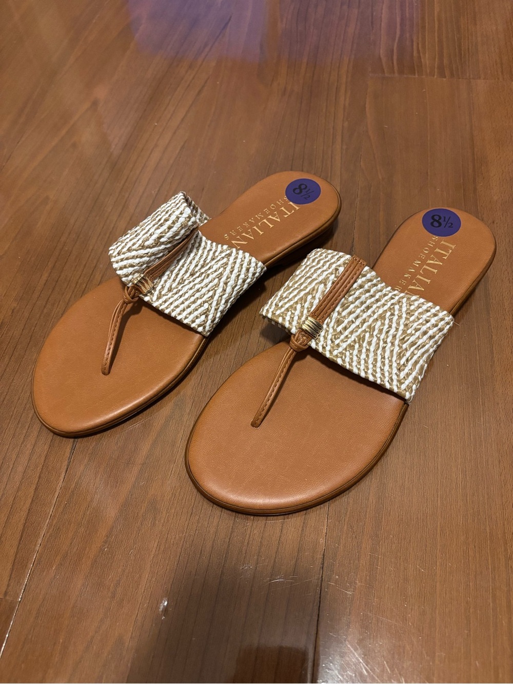 Italina Woven Thong Sandals